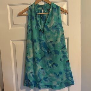 Vince Camuto Teal Sleeveless Blouse